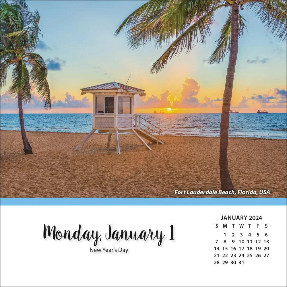 Beaches 2024 Desk Calendar 5 Beaches 2024 Desk Calendar - Image 3