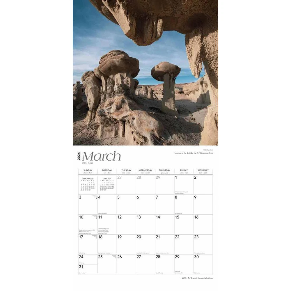 New Mexico Wild And Scenic 2024 Wall Calendar 5 New Mexico Wild And Scenic 2024 Wall Calendar - Image 3