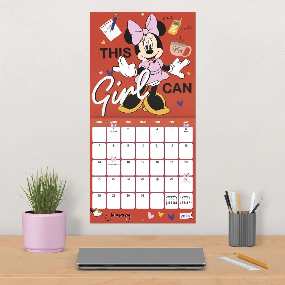 Minnie Mouse 2024 Wall Calendar 5 Minnie Mouse 2024 Wall Calendar - Image 3