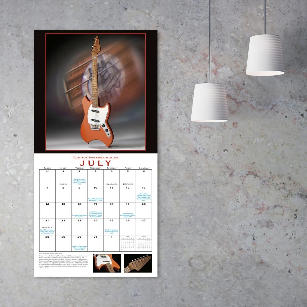 Fender Guitar 2024 Wall Calendar 8 Fender Guitar 2024 Wall Calendar - Image 6