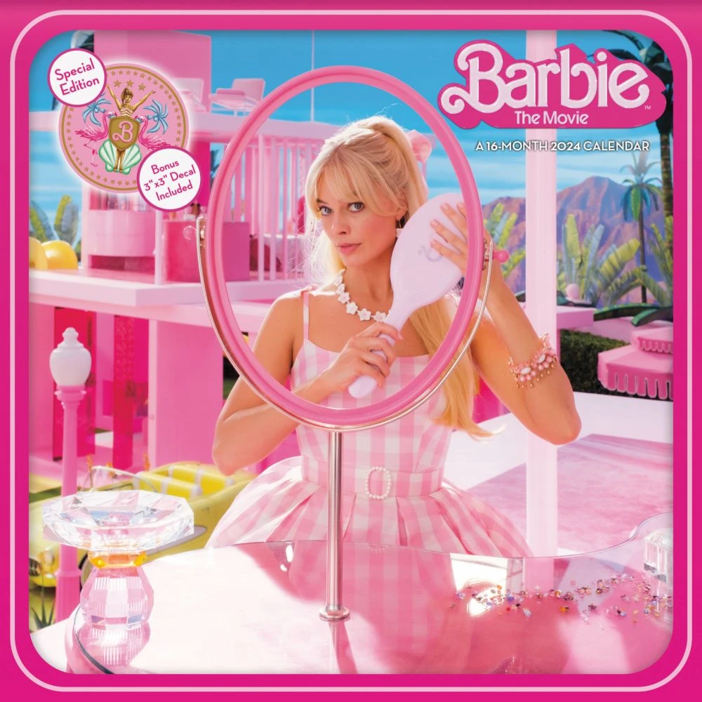 Barbie The Movie Exclusive With Decal 2024 Wall Calendar 3 Barbie The Movie Exclusive With Decal 2024 Wall Calendar