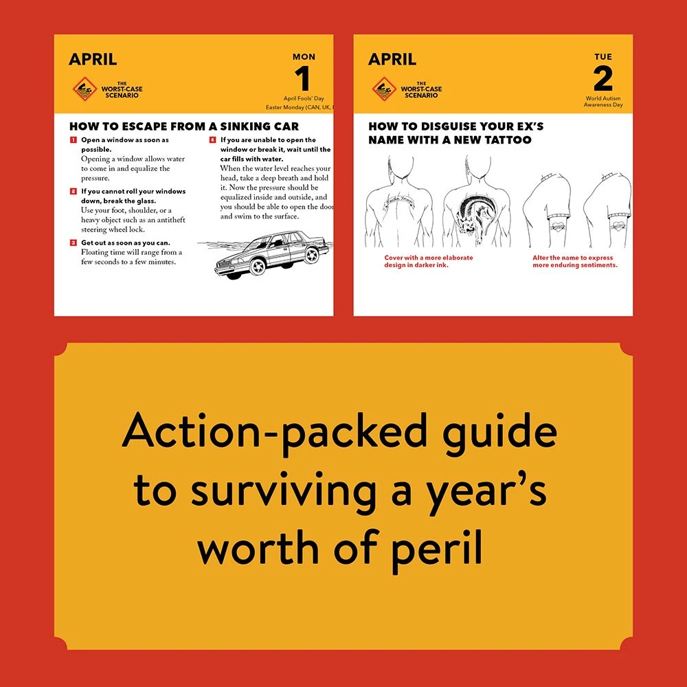 Chronicle Books Worst Case Scenario Survival 2024 Desk Calendar 6 Chronicle Books Worst Case Scenario Survival 2024 Desk Calendar - Image 4