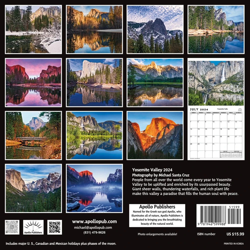 Yosemite Valley 2024 Wall Calendar 4 Yosemite Valley 2024 Wall Calendar - Image 2