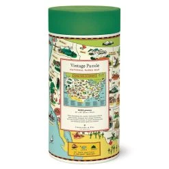 National Parks Map 1000 Piece Puzzle By Cavallini -Calendars Sales Store 202100014793 ALT2