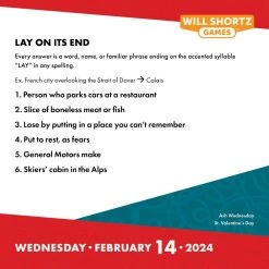 Will Shortz Games Brain Twisters 2024 Desk Calendar -Calendars Sales Store 202400002162 ALT2