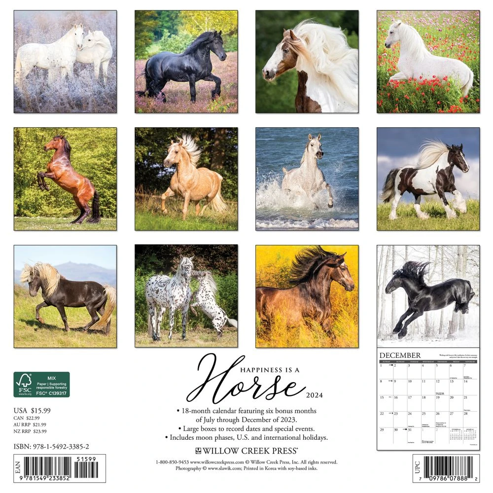 Happiness Is A Horse 2024 Wall Calendar 4 Happiness Is A Horse 2024 Wall Calendar - Image 2
