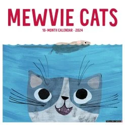 Mewvie Cats 2024 Wall Calendar