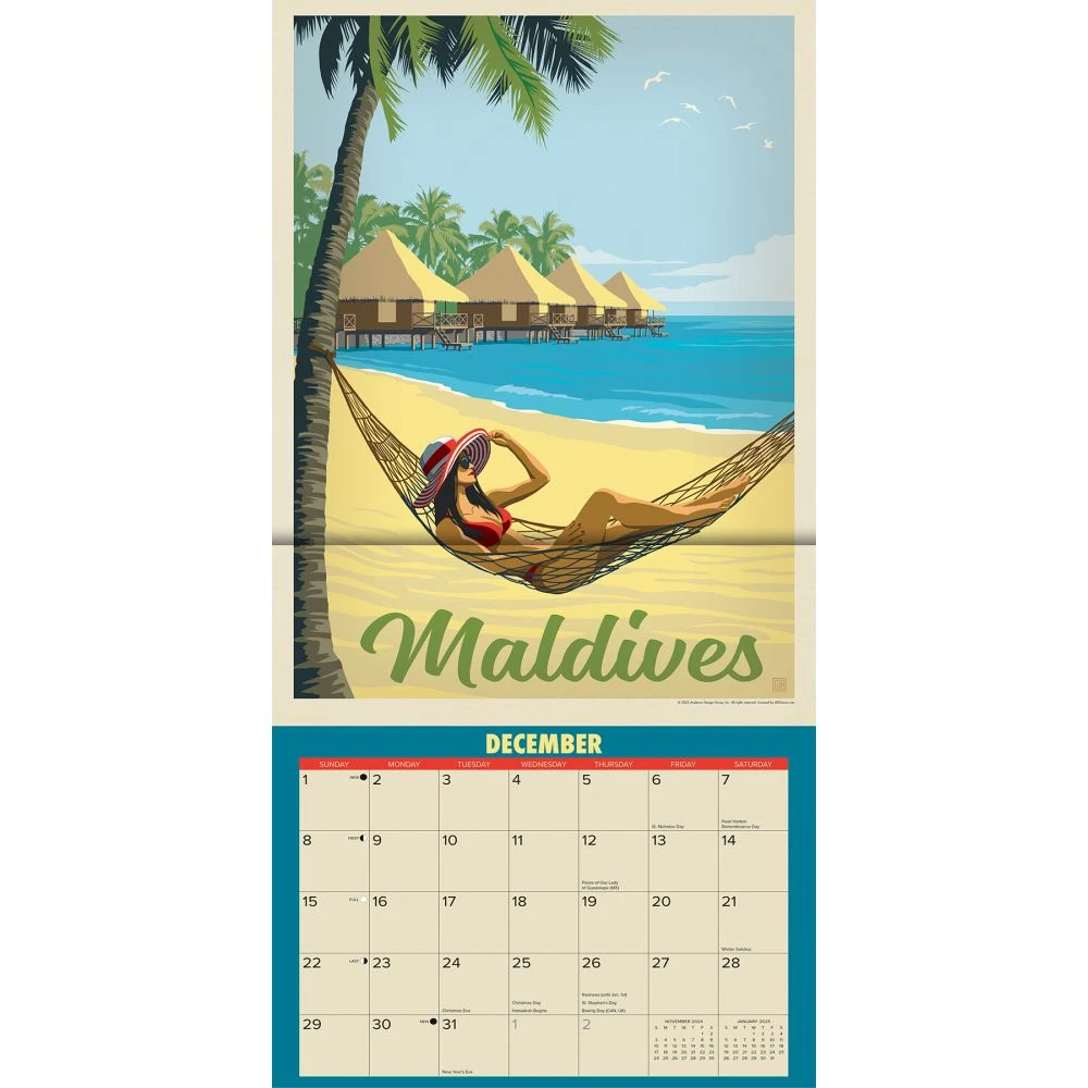 World Travel Art 2024 Wall Calendar 5 World Travel Art 2024 Wall Calendar - Image 3
