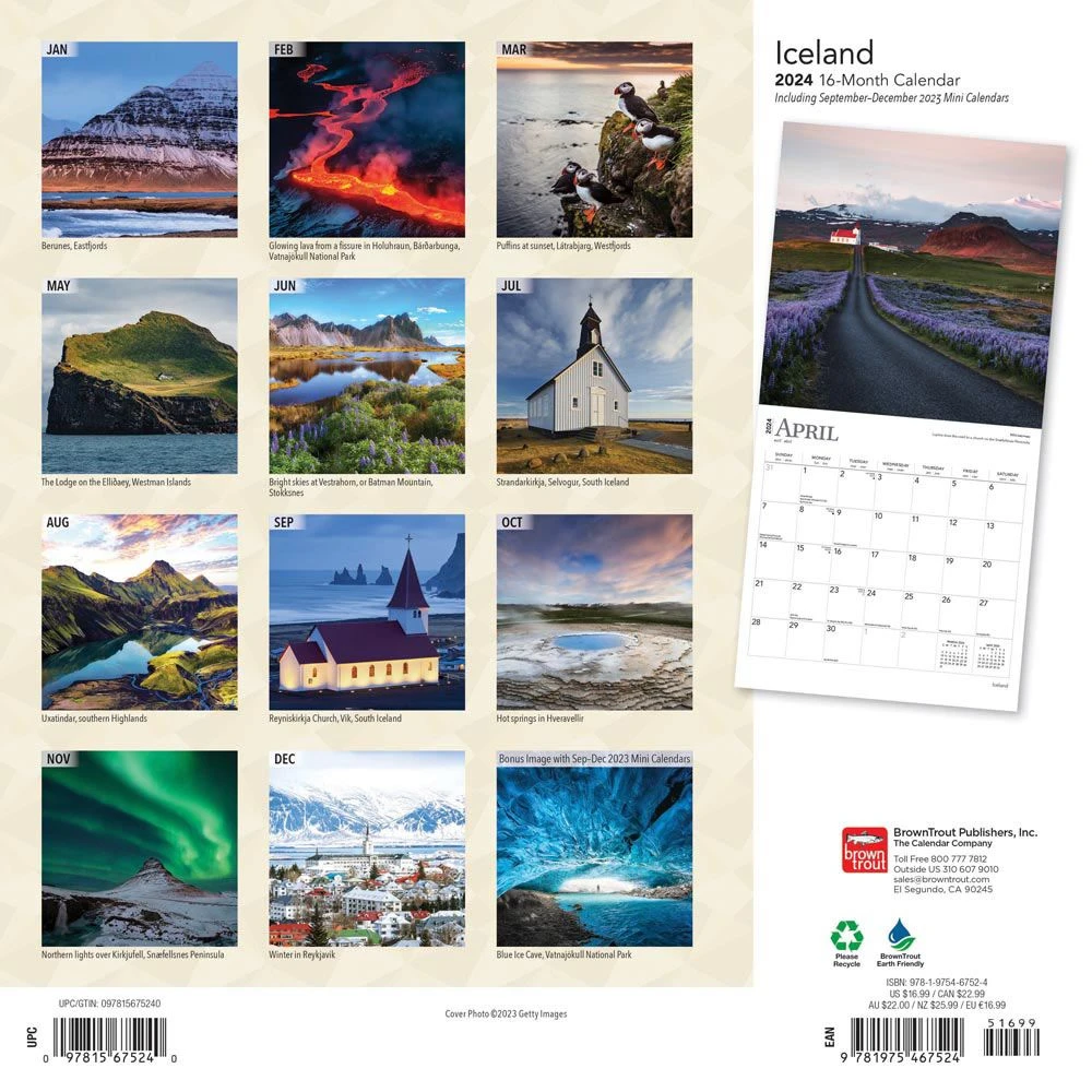Iceland 2024 Wall Calendar 4 Iceland 2024 Wall Calendar - Image 2