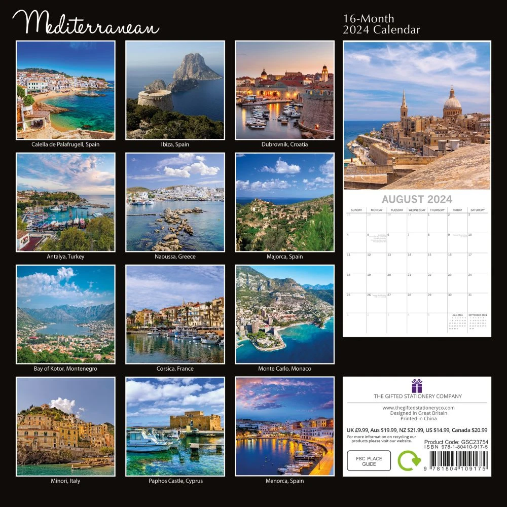 Mediterranean 2024 Wall Calendar 4 Mediterranean 2024 Wall Calendar - Image 2