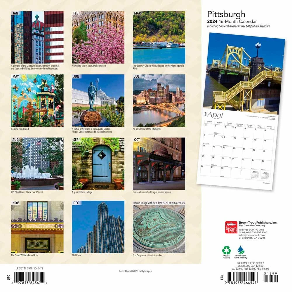 Pittsburgh 2024 Wall Calendar 4 Pittsburgh 2024 Wall Calendar - Image 2