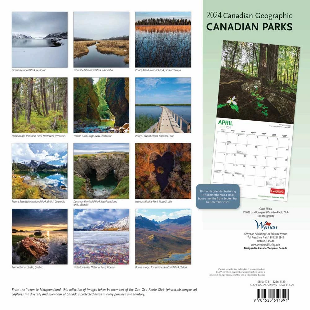 Canadian National Parks 2024 Wall Calendar 4 Canadian National Parks 2024 Wall Calendar - Image 2