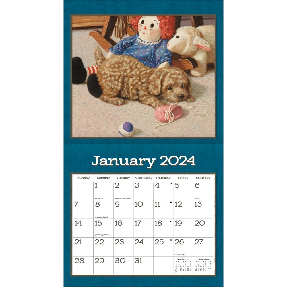 Puppy 2024 Wall Calendar 5 Puppy 2024 Wall Calendar - Image 3