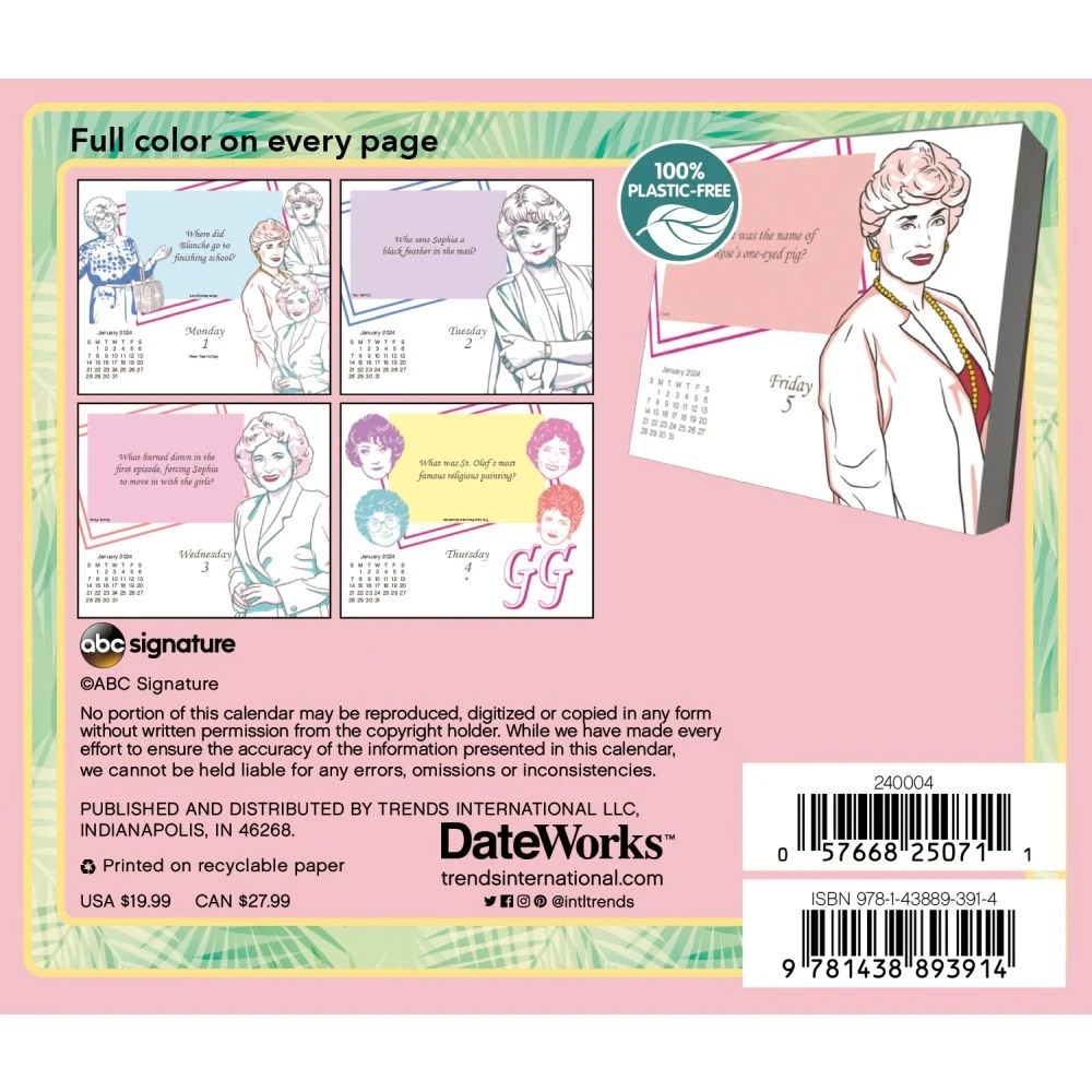 Golden Girls 2024 Desk Calendar 4 Golden Girls 2024 Desk Calendar - Image 2