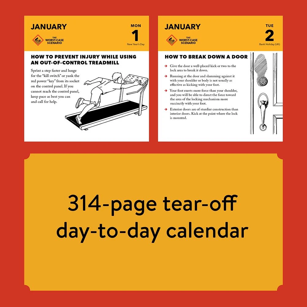 Chronicle Books Worst Case Scenario Survival 2024 Desk Calendar 5 Chronicle Books Worst Case Scenario Survival 2024 Desk Calendar - Image 3