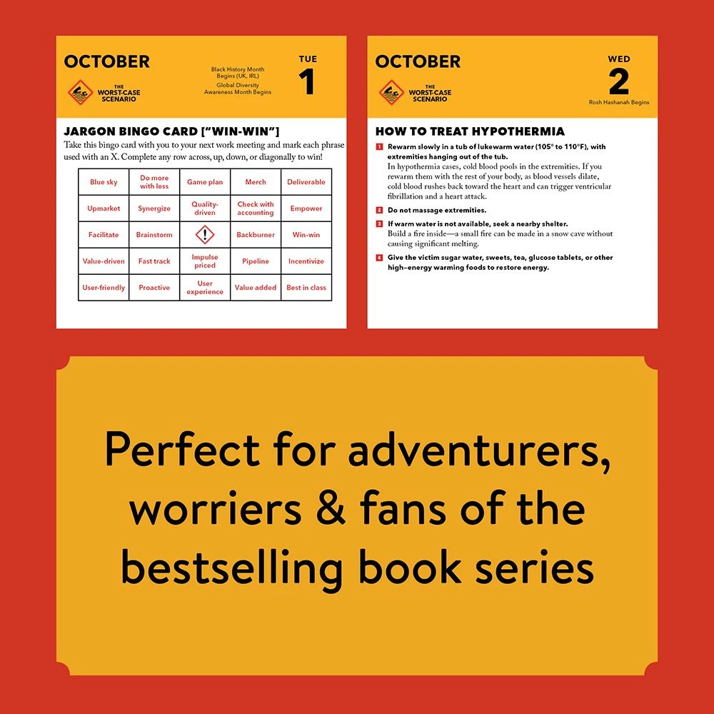 Chronicle Books Worst Case Scenario Survival 2024 Desk Calendar 4 Chronicle Books Worst Case Scenario Survival 2024 Desk Calendar - Image 2