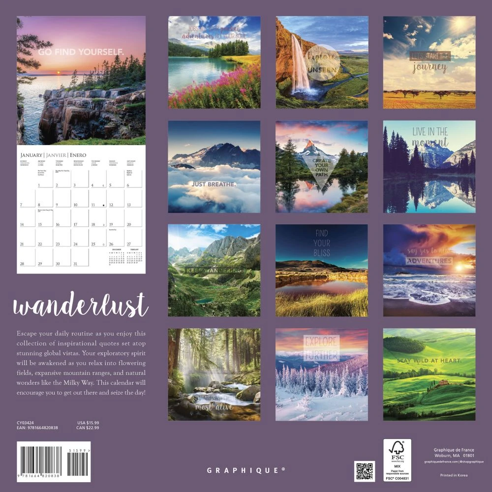 Wanderlust 2024 Wall Calendar 3 Wanderlust 2024 Wall Calendar - Image 2