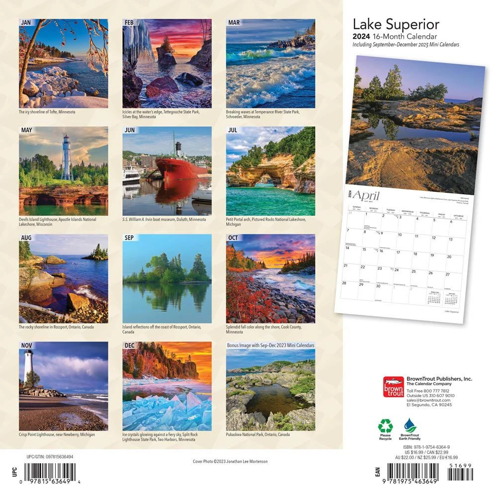 Lake Superior 2024 Wall Calendar 4 Lake Superior 2024 Wall Calendar - Image 2