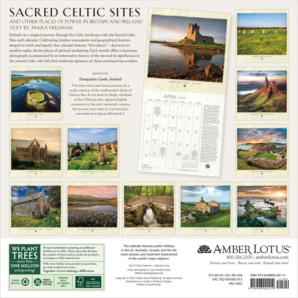 Sacred Celtic Sites 2024 Wall Calendar 4 Sacred Celtic Sites 2024 Wall Calendar - Image 2