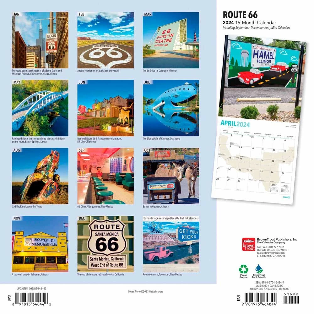 Route 66 2024 Wall Calendar 4 Route 66 2024 Wall Calendar - Image 2