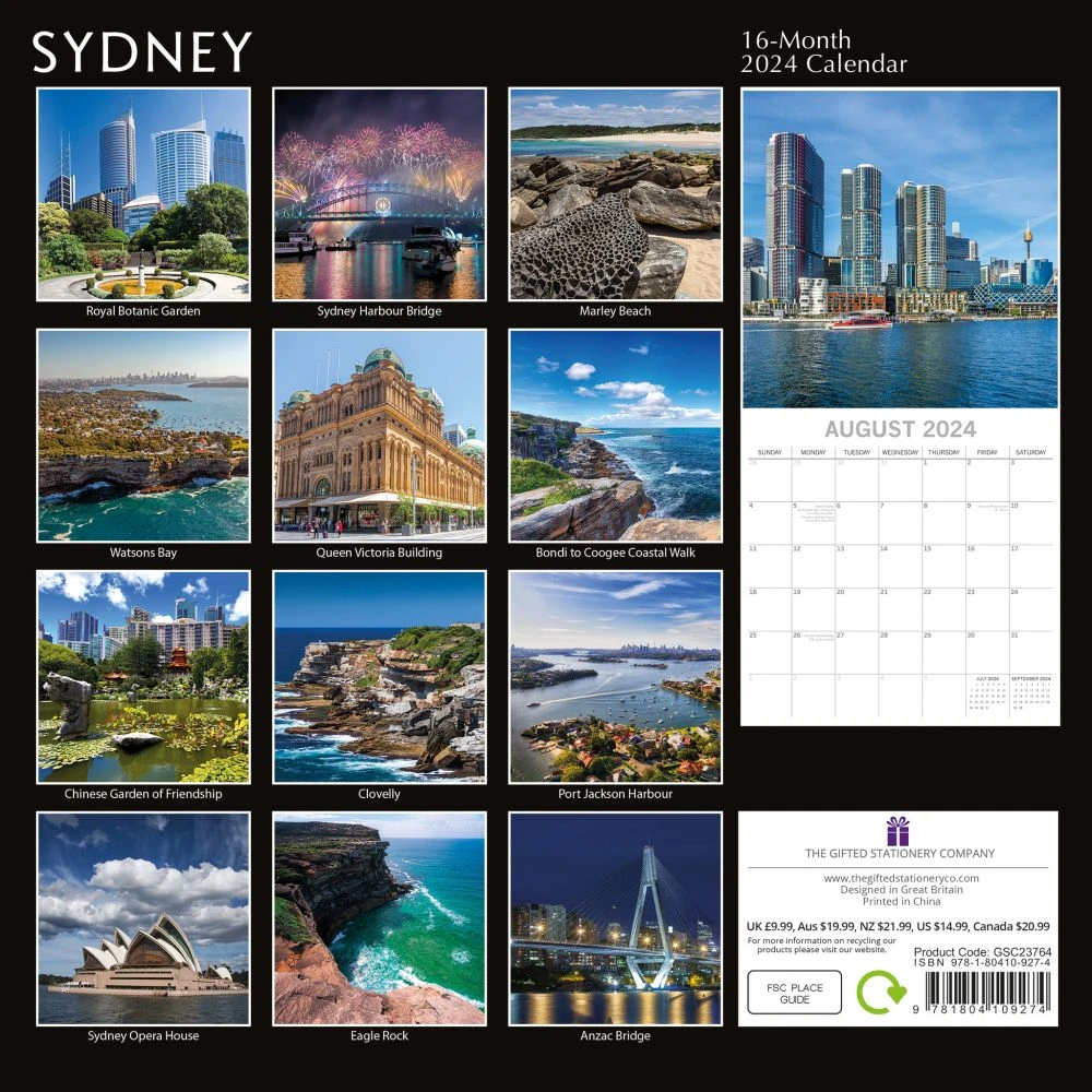 Sydney 2024 Wall Calendar 4 Sydney 2024 Wall Calendar - Image 2