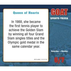 G.O.A.T. Sports Trivia 2024 Desk Calendar -Calendars Sales Store 47b0cd47 7b7b 4403 96fa 649a5d456400