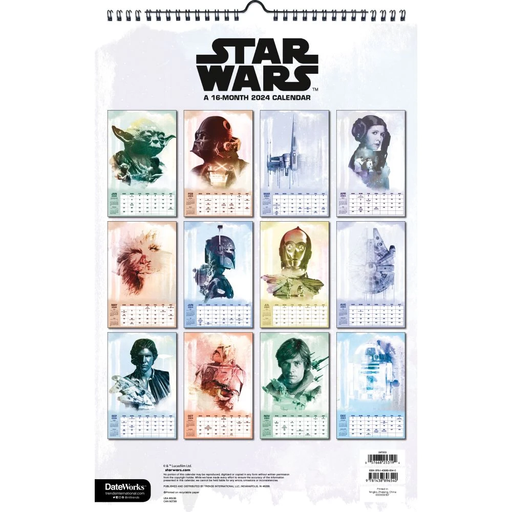 Star Wars Poster 2024 Wall Calendar 7 Star Wars Poster 2024 Wall Calendar - Image 5