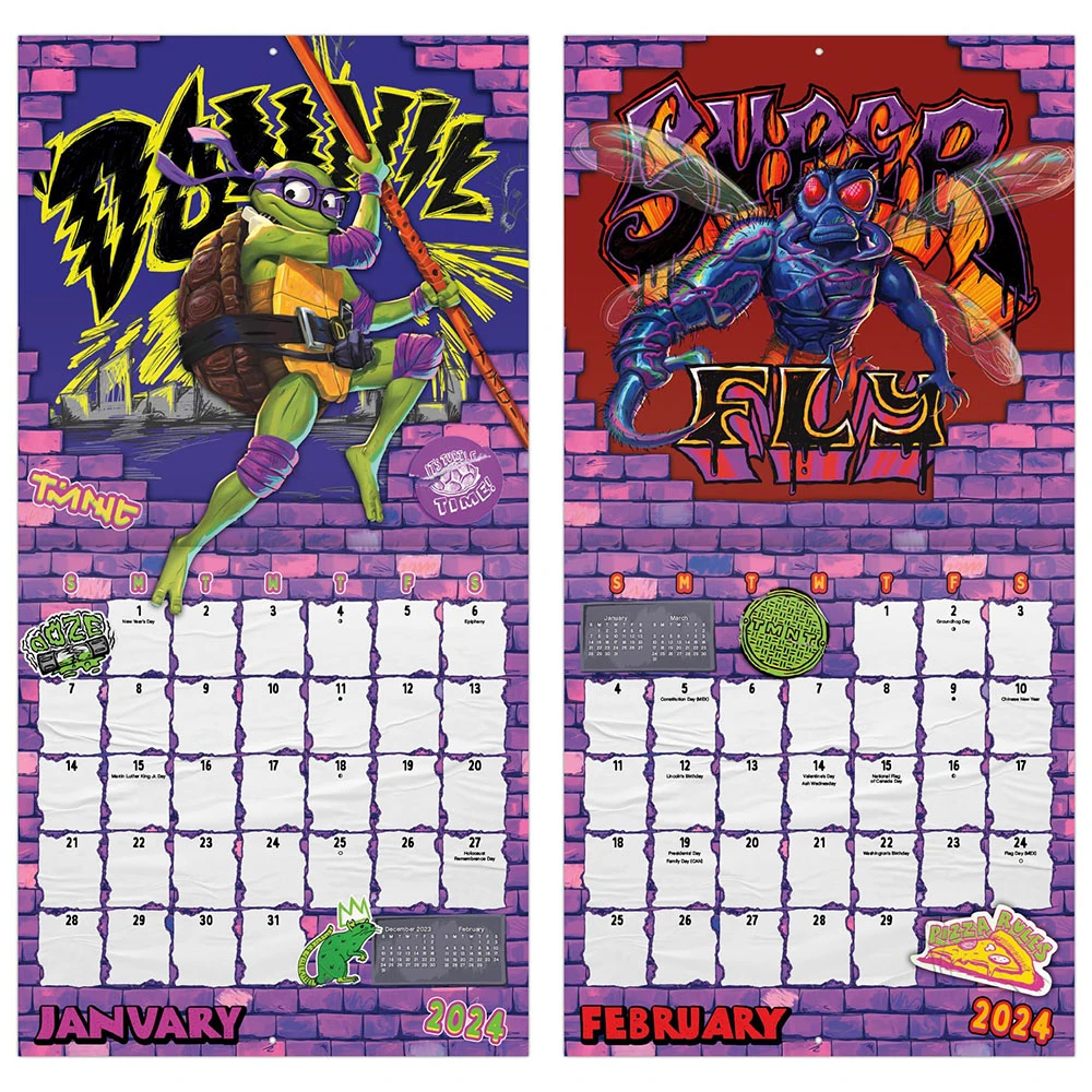 TMNT Mutant Mayhem 2024 Wall Calendar 7 TMNT Mutant Mayhem 2024 Wall Calendar - Image 5