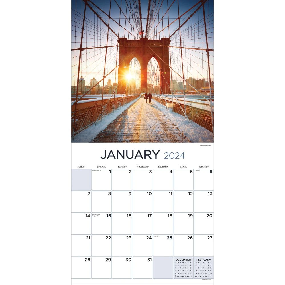 NYC 2024 Wall Calendar 5 NYC 2024 Wall Calendar - Image 3
