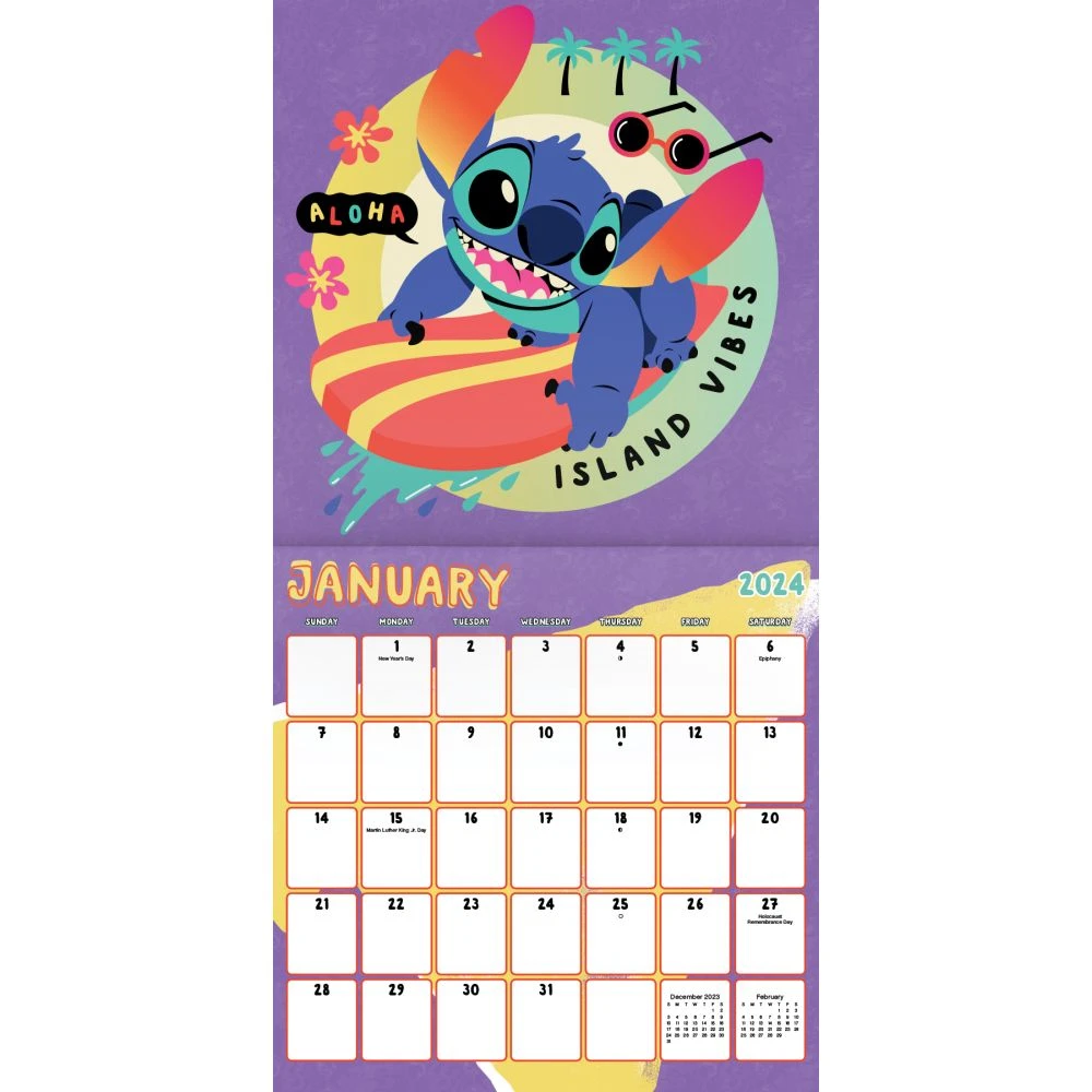 Stitch Exclusive With Print 2024 Wall Calendar 5 Stitch Exclusive With Print 2024 Wall Calendar - Image 3