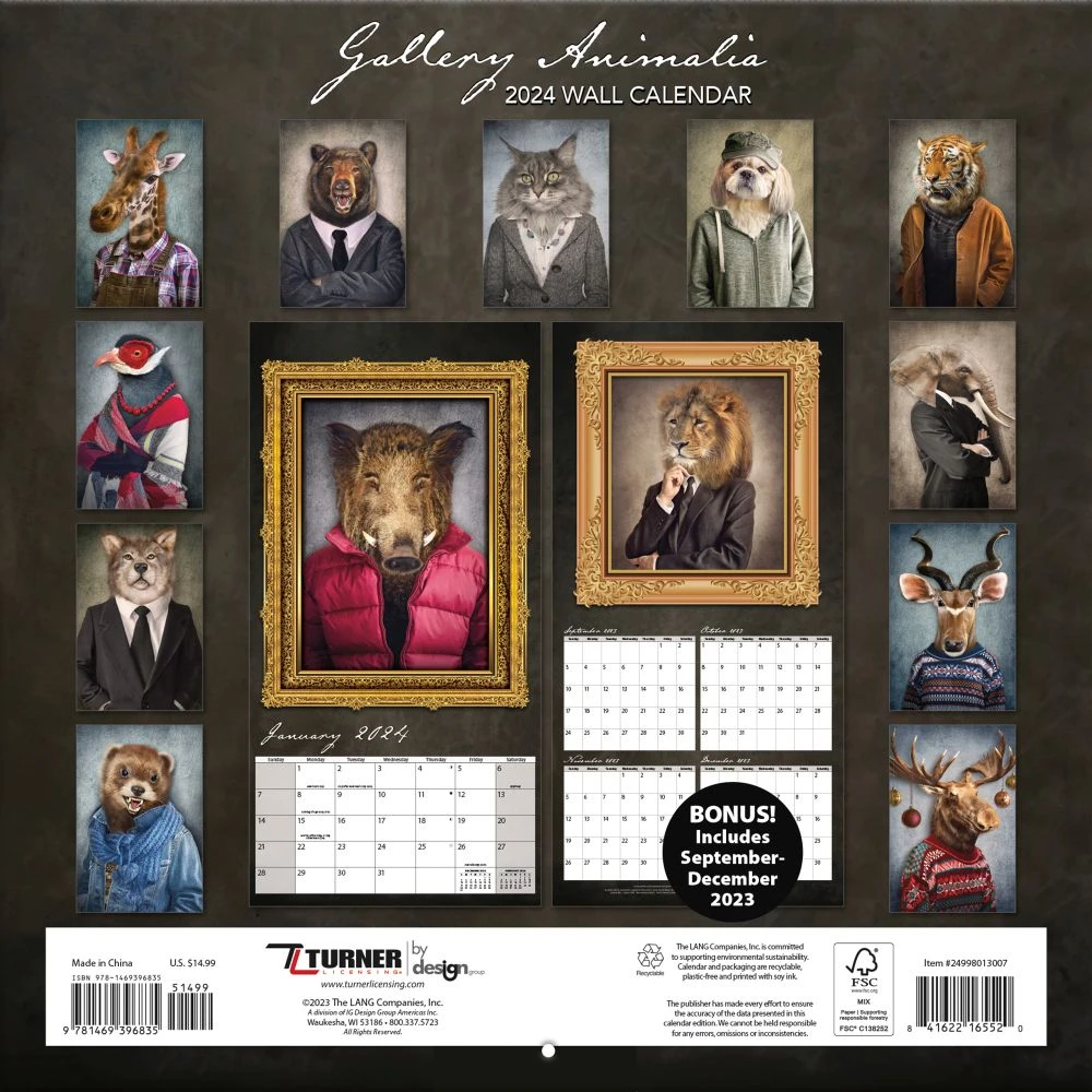 Gallery Animalia 2024 Wall Calendar 6 Gallery Animalia 2024 Wall Calendar - Image 4