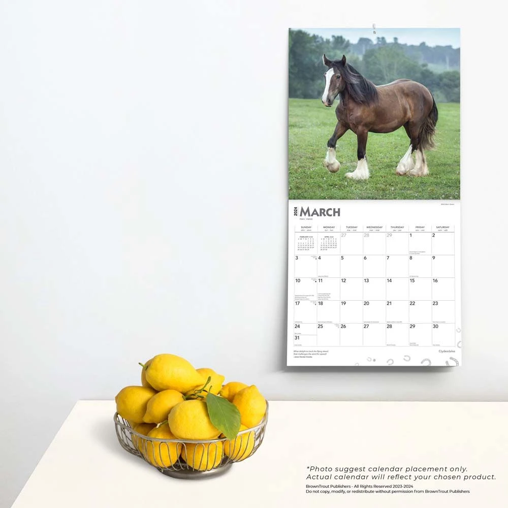 Clydesdales 2024 Wall Calendar 6 Clydesdales 2024 Wall Calendar - Image 4
