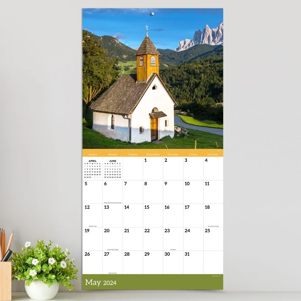 Churches 2024 Wall Calendar 6 Churches 2024 Wall Calendar - Image 4