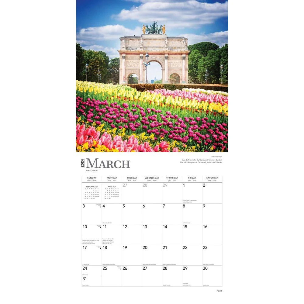 Paris 2024 Wall Calendar 5 Paris 2024 Wall Calendar - Image 3