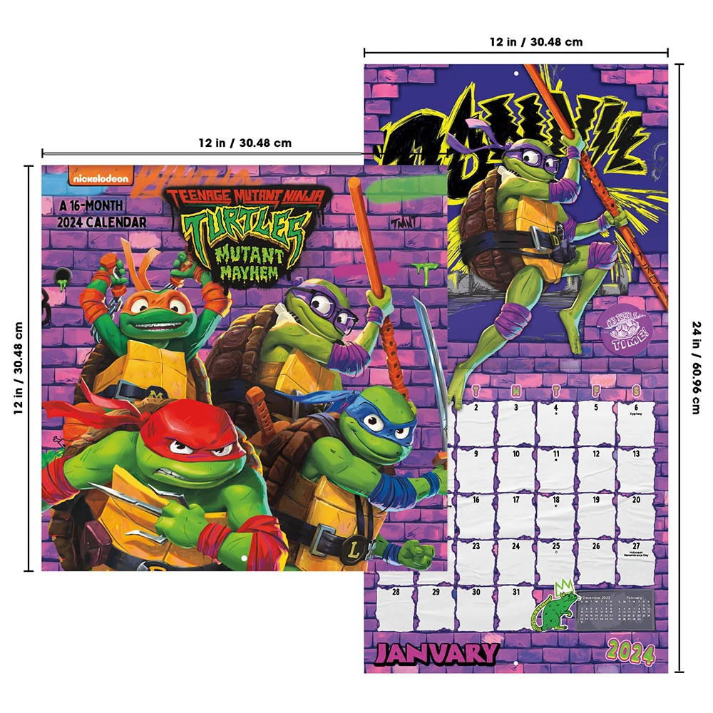 TMNT Mutant Mayhem 2024 Wall Calendar 9 TMNT Mutant Mayhem 2024 Wall Calendar - Image 7