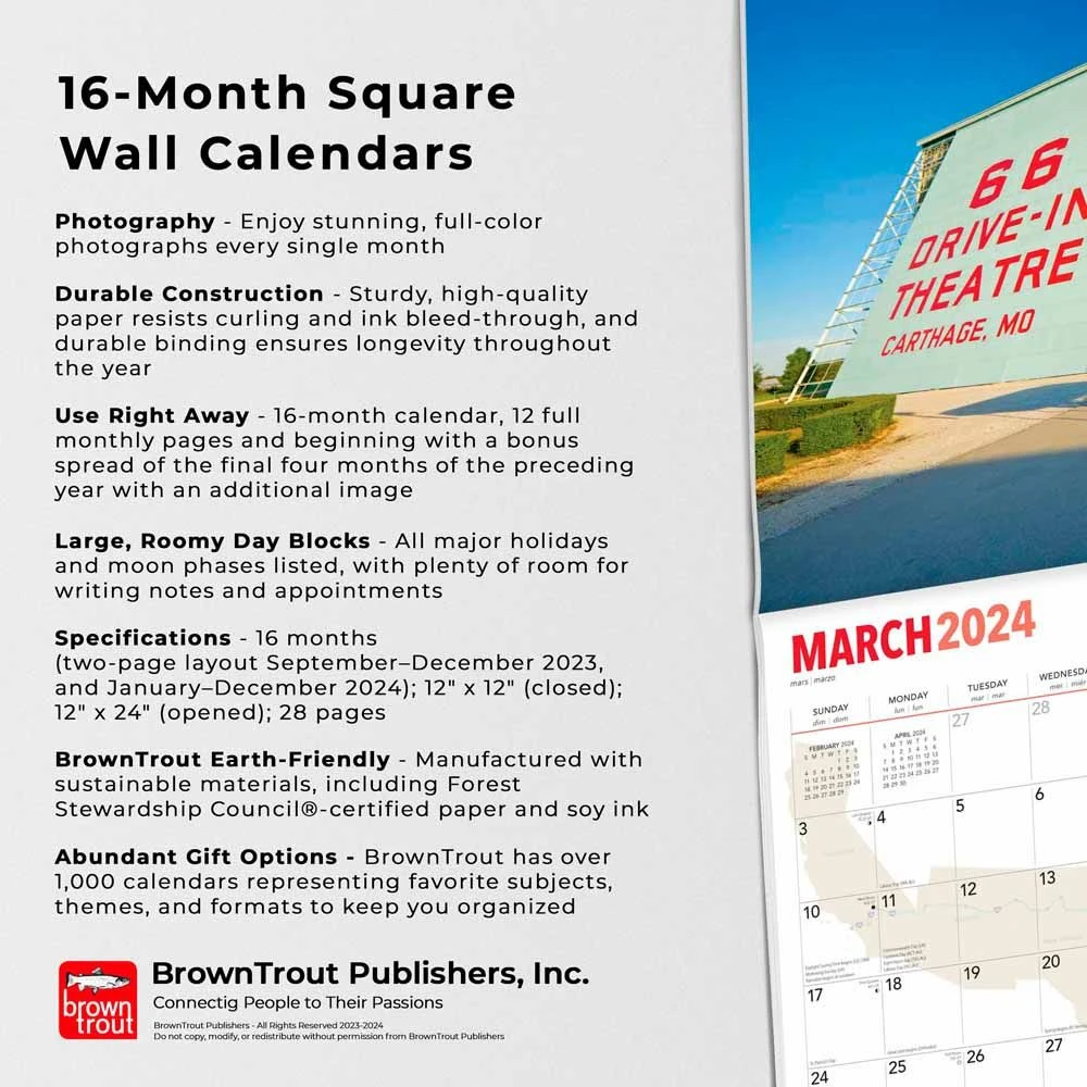 Route 66 2024 Wall Calendar 7 Route 66 2024 Wall Calendar - Image 5