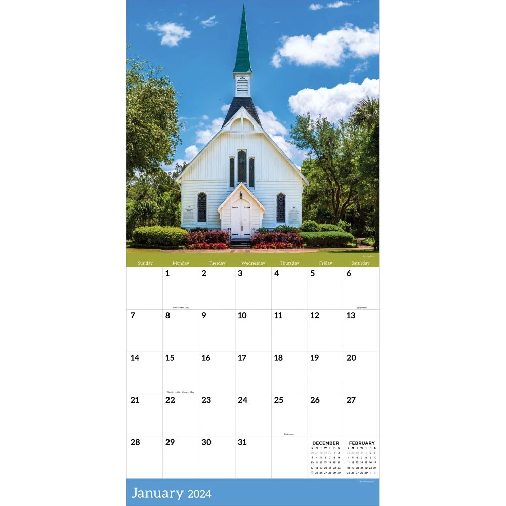 Churches 2024 Wall Calendar 5 Churches 2024 Wall Calendar - Image 3