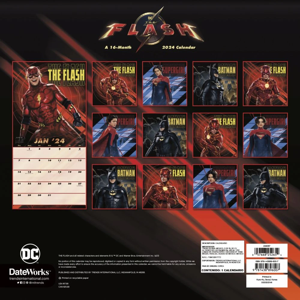 The Flash 2024 Wall Calendar 4 The Flash 2024 Wall Calendar - Image 2