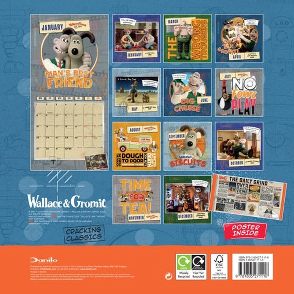 Wallace And Gromit 2024 Wall Calendar 4 Wallace And Gromit 2024 Wall Calendar - Image 2