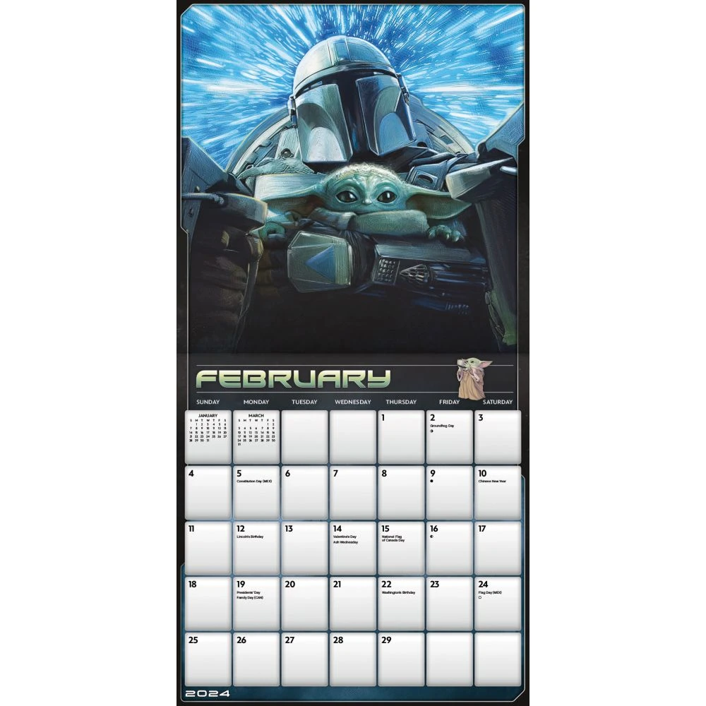 Mandalorian Child SW Exclusive With Print 2024 Wall Calendar 6 Mandalorian Child SW Exclusive With Print 2024 Wall Calendar - Image 4