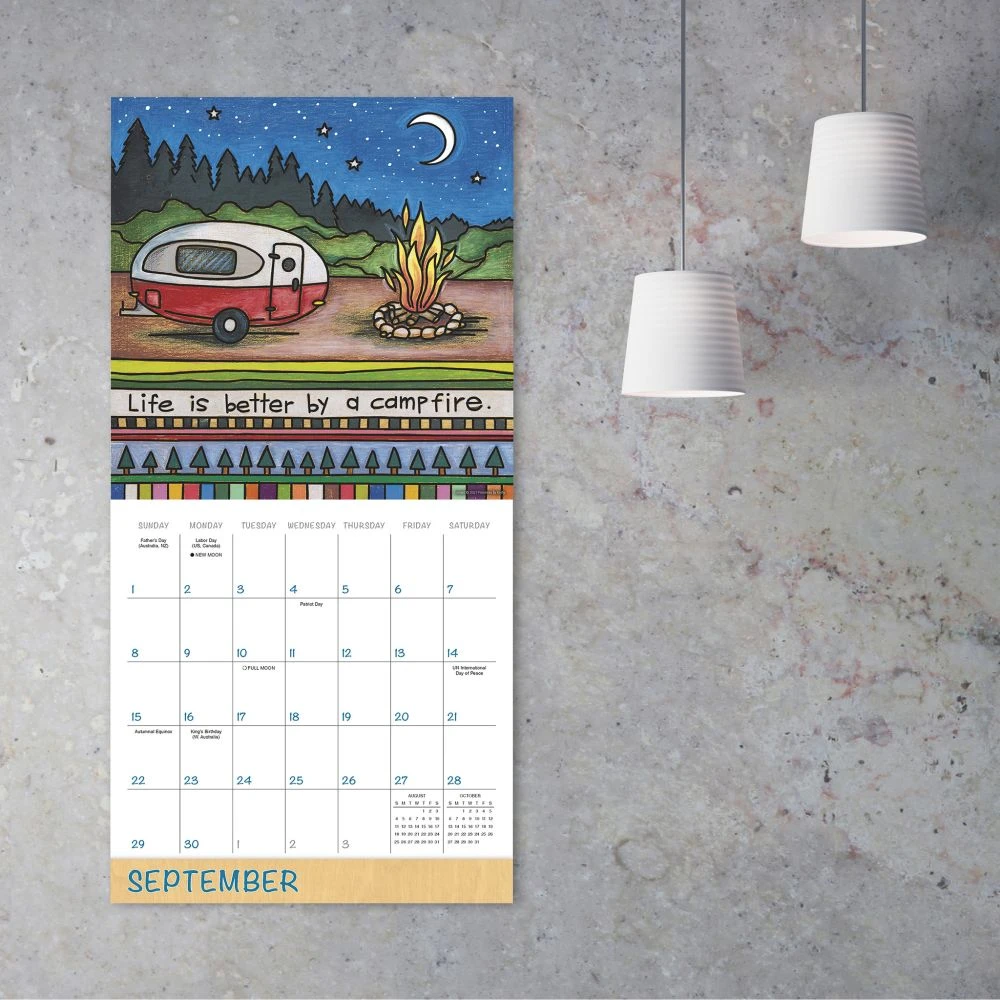 Happy Camper 2024 Wall Calendar 8 Happy Camper 2024 Wall Calendar - Image 6