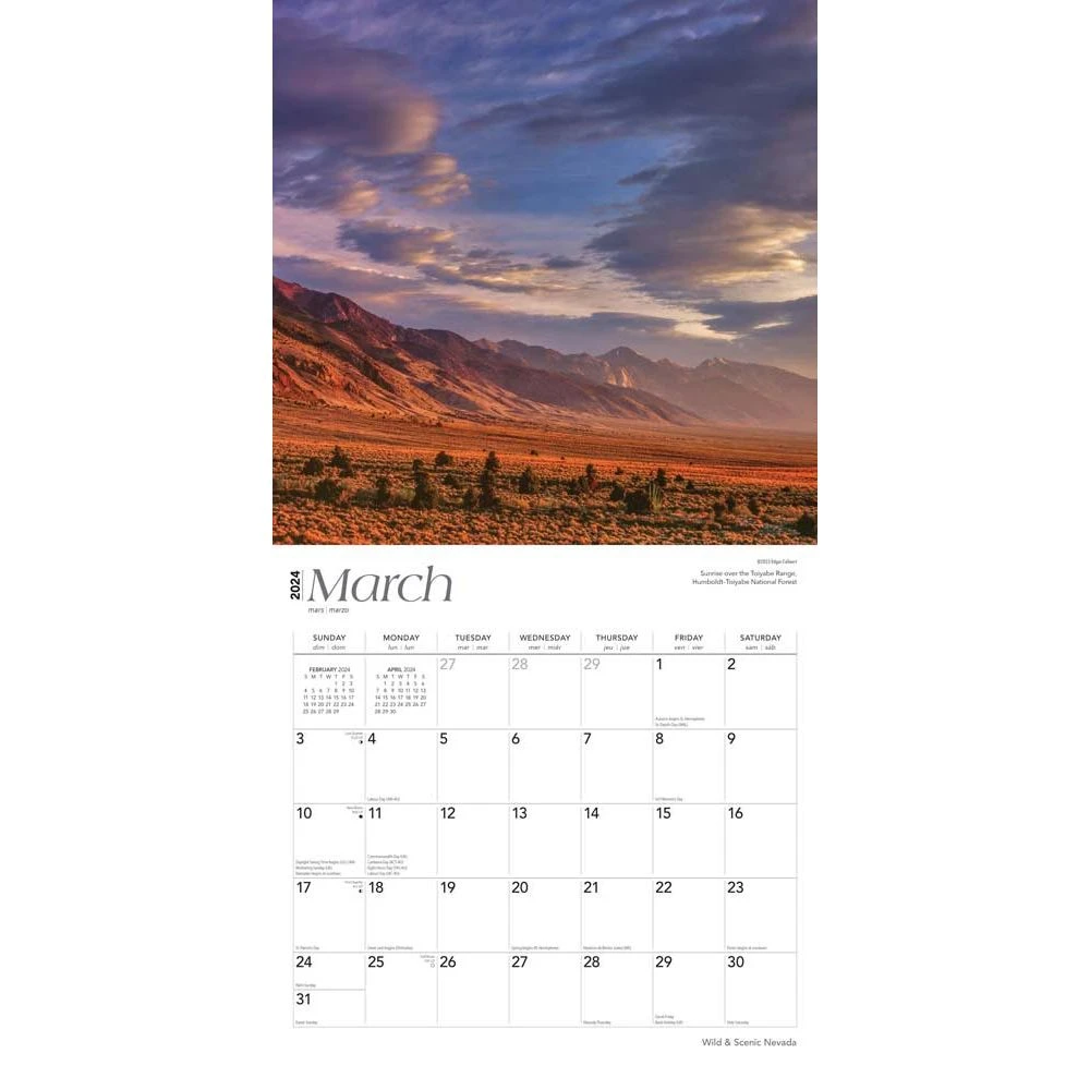 Nevada Wild And Scenic 2024 Wall Calendar 5 Nevada Wild And Scenic 2024 Wall Calendar - Image 3