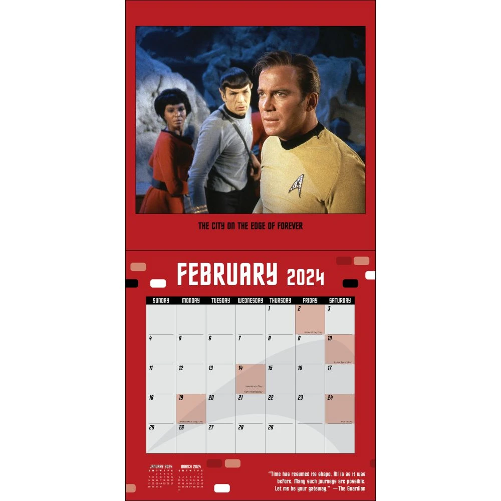 Star Trek Original Series 2024 Wall Calendar 4 Star Trek Original Series 2024 Wall Calendar - Image 2