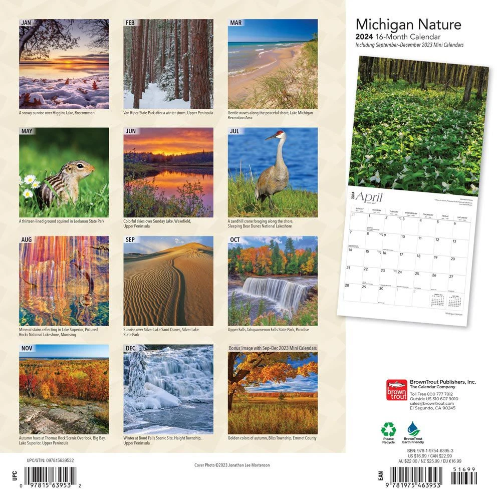 Michigan Nature 2024 Wall Calendar 4 Michigan Nature 2024 Wall Calendar - Image 2