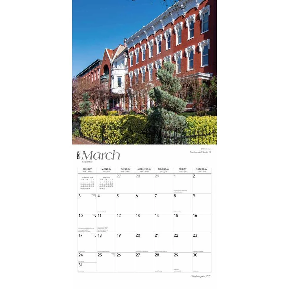 Washington DC 2024 Wall Calendar 5 Washington DC 2024 Wall Calendar - Image 3