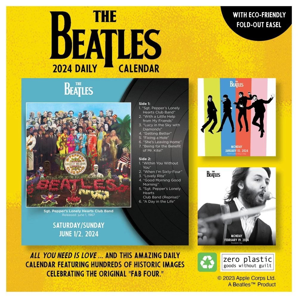 Beatles 2024 Desk Calendar 4 Beatles 2024 Desk Calendar - Image 2