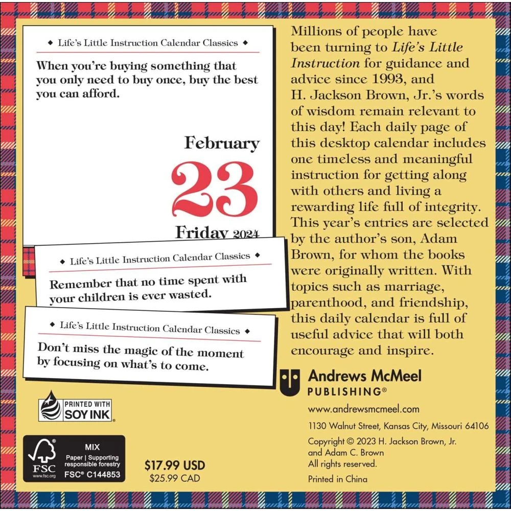 Life's Little Instruction 2024 Desk Calendar 4 Life's Little Instruction 2024 Desk Calendar - Image 2