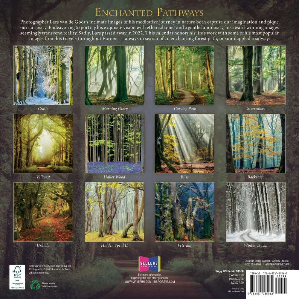 Enchanted Pathways 2024 Wall Calendar 4 Enchanted Pathways 2024 Wall Calendar - Image 2