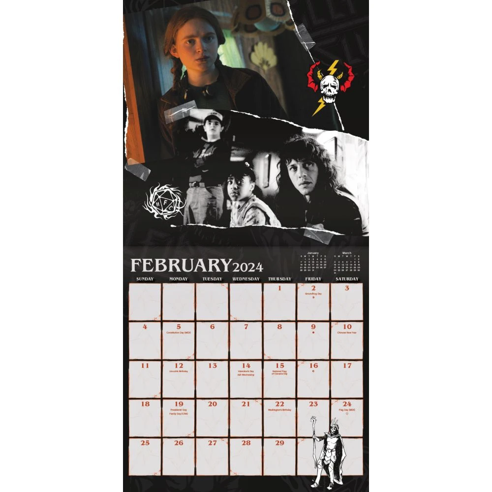 Stranger Things Exclusive With Print 2024 Wall Calendar 6 Stranger Things Exclusive With Print 2024 Wall Calendar - Image 4