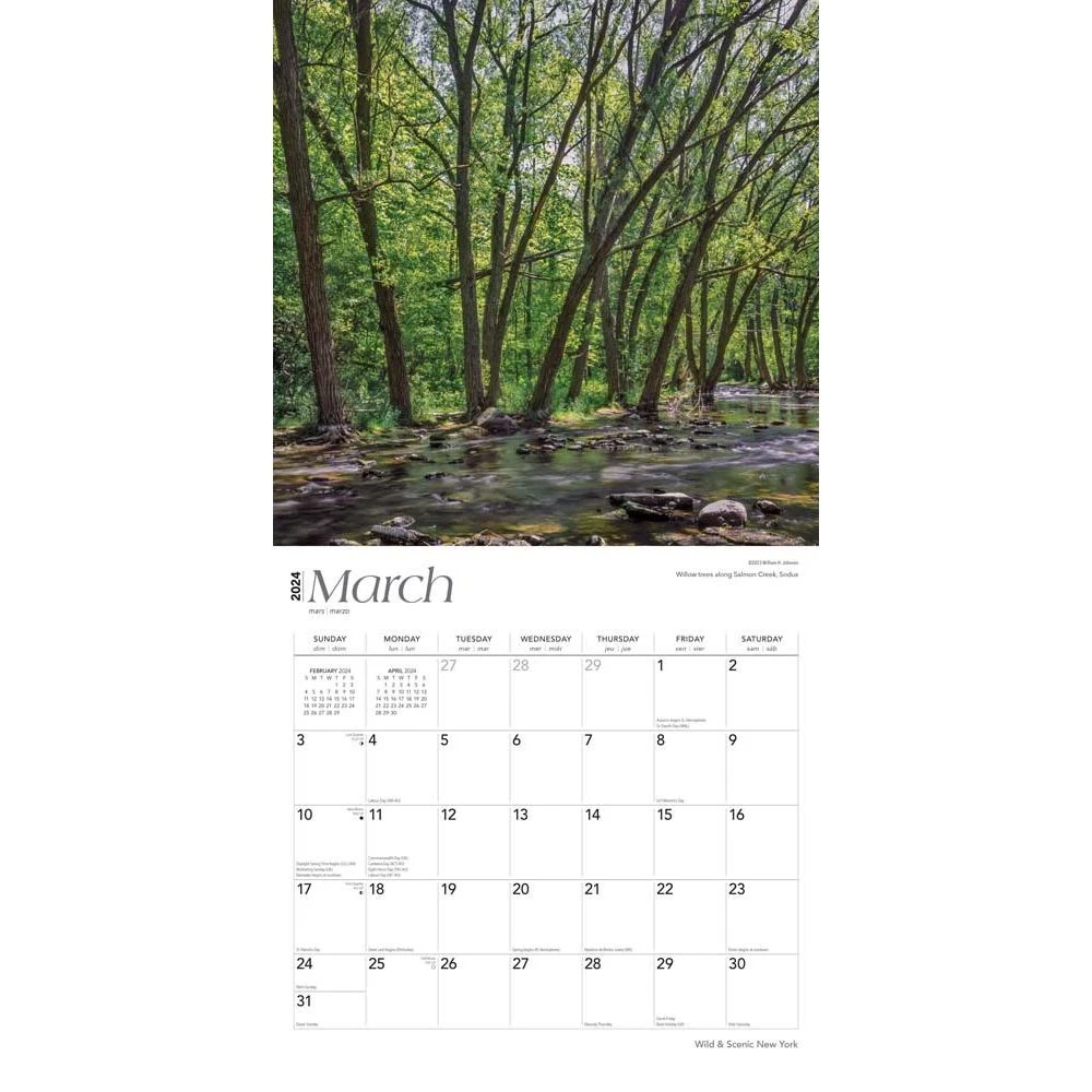 New York Wild And Scenic 2024 Wall Calendar 5 New York Wild And Scenic 2024 Wall Calendar - Image 3